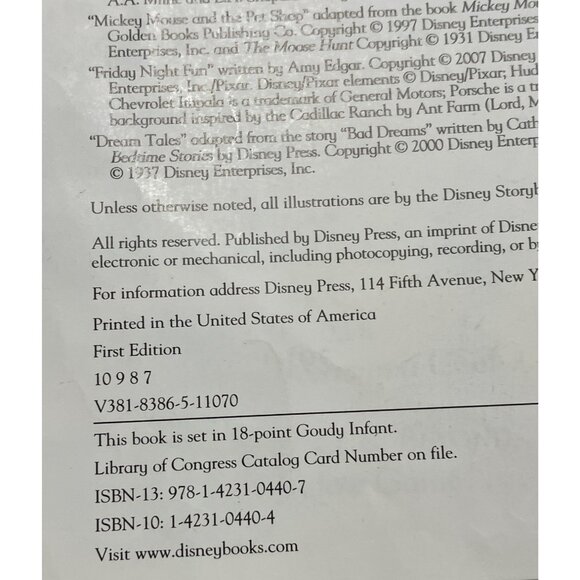 Disney Bedtime Favorites First Edition Hardcover Book - Picture 11 of 16